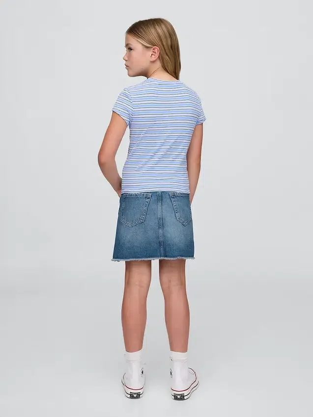 Gonna in denim a vita alta per bambini