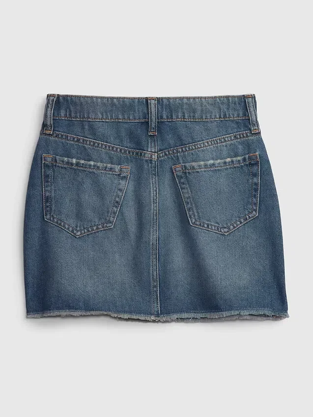 Gonna in denim a vita alta per bambini