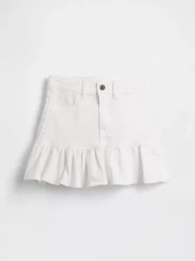 Gonna in denim con volant per bambini