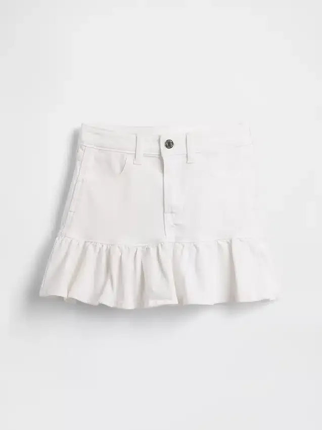 Gonna in denim con volant per bambini