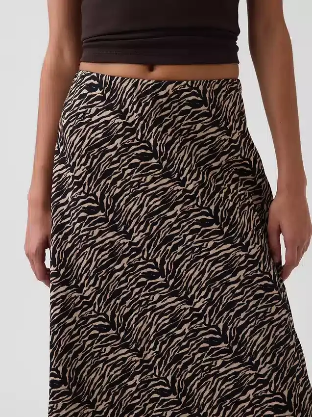 Gonna lunga a sottoveste in misto lino
