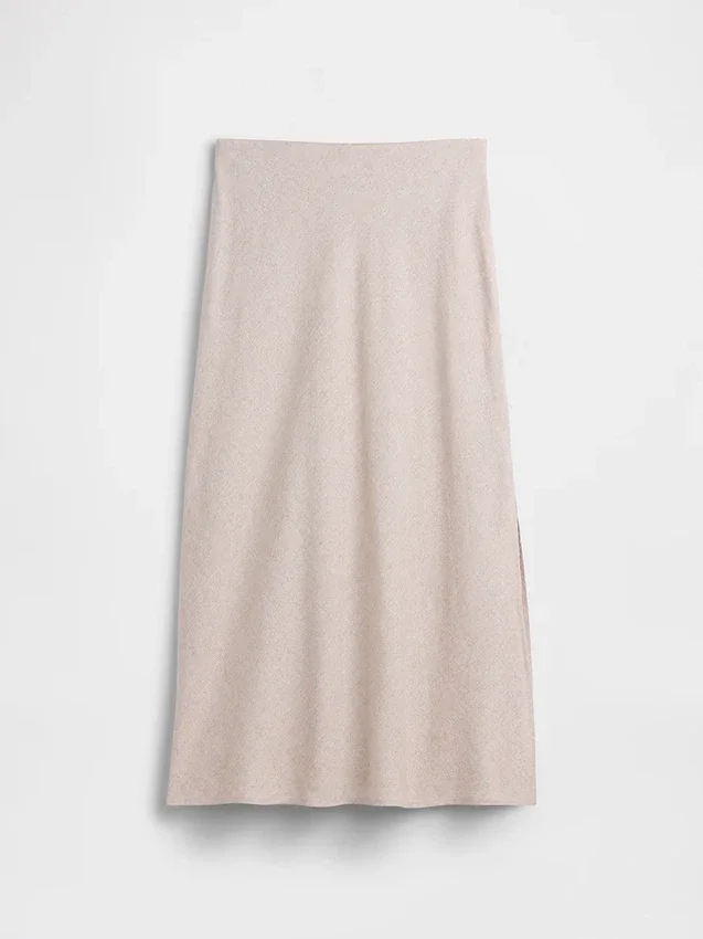 Gonna lunga a sottoveste in misto lino