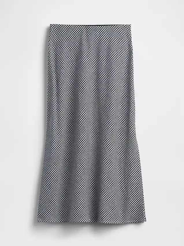 Gonna lunga a sottoveste in misto lino