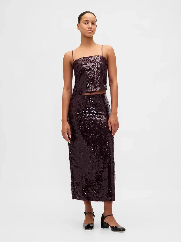 Gonna lunga con paillettes