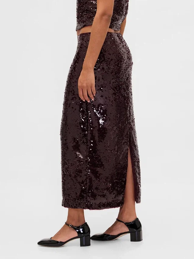 Gonna lunga con paillettes