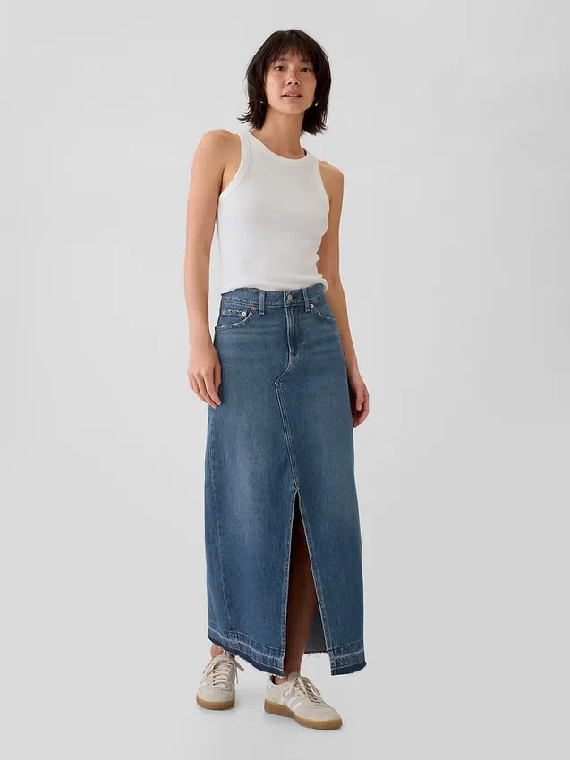Gonna lunga in denim