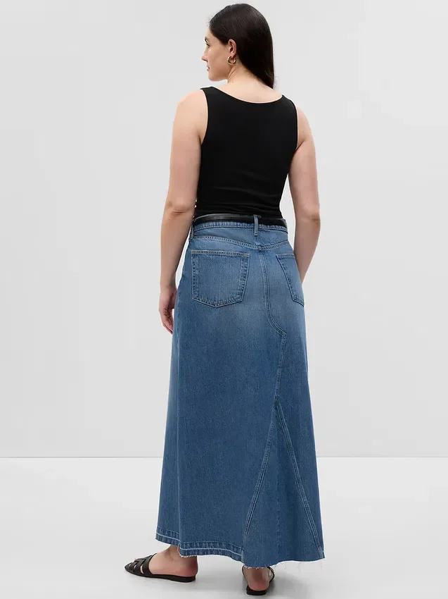 Gonna lunga in denim