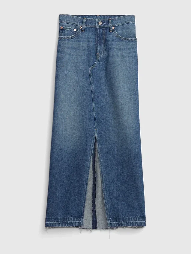 Gonna lunga in denim