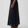 Gonna lunga in voile a pois
