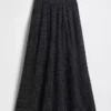 Gonna lunga in voile a pois