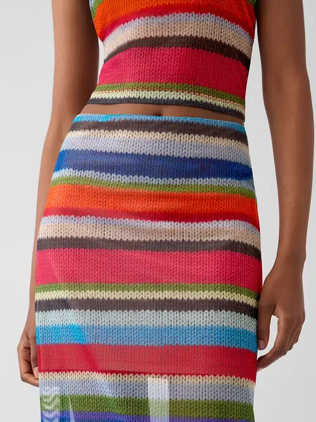 Gonna lunga trasparente a righe "Happy Stripe" di Gapstudio