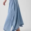 Gonna midi a fazzoletto in denim
