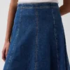 Gonna midi a tulipano in denim