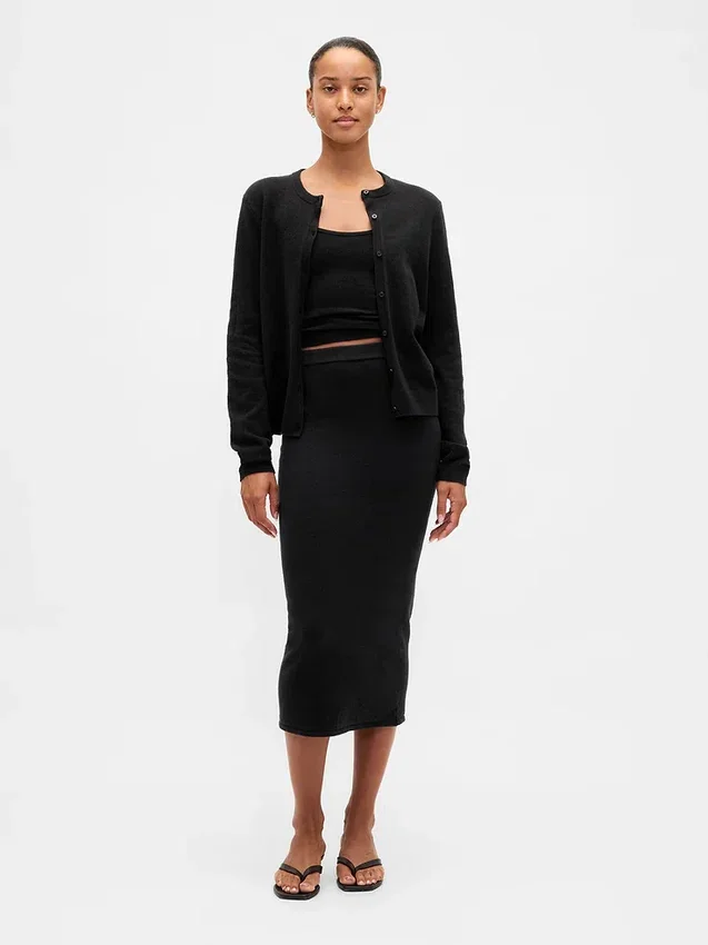 Gonna midi elasticizzata CashSoft