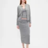 Gonna midi elasticizzata CashSoft