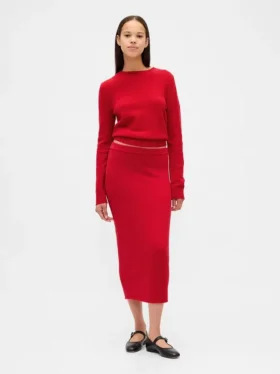Gonna midi elasticizzata CashSoft