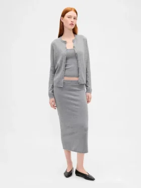Gonna midi elasticizzata CashSoft