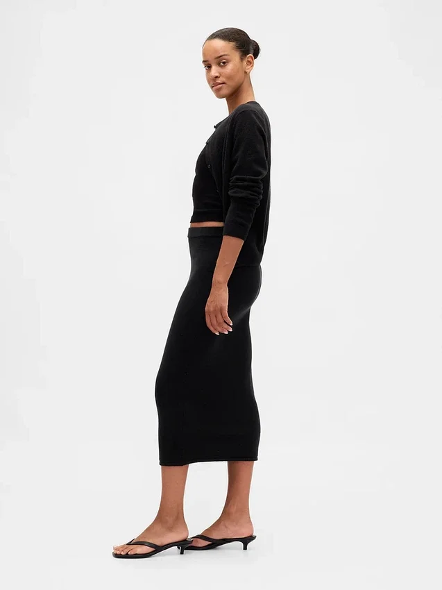 Gonna midi elasticizzata CashSoft