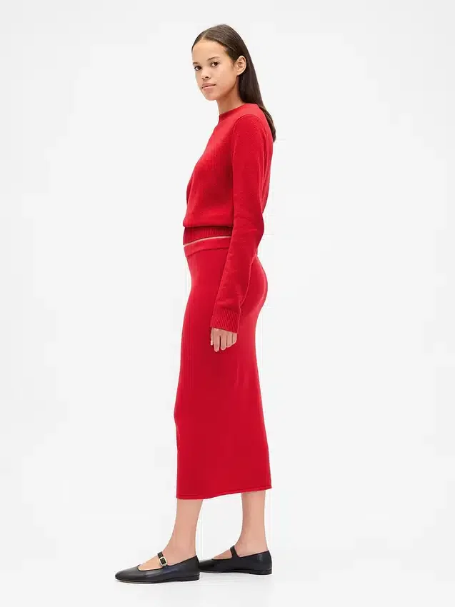 Gonna midi elasticizzata CashSoft