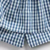 Gonna-pantaloncino a balze in denim a quadretti per bambini