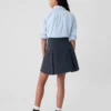 Gonna-pantaloncino a pieghe color kaki per bambini