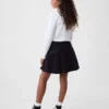 Gonna-pantaloncino a pieghe color kaki per bambini