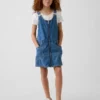 Gonna-pantaloncino in denim con cerniera per bambini
