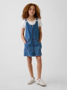 Gonna-pantaloncino in denim con cerniera per bambini