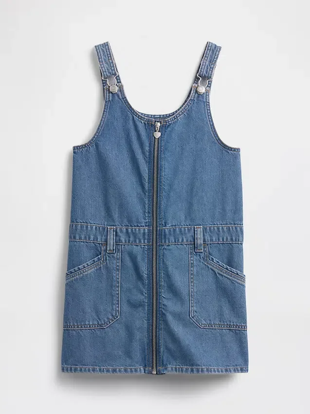 Gonna-pantaloncino in denim con cerniera per bambini