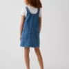Gonna-pantaloncino in denim con cerniera per bambini