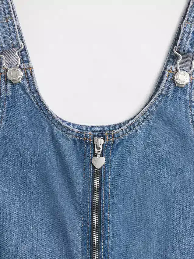 Gonna-pantaloncino in denim con cerniera per bambini