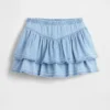 Gonna-pantaloncino in denim con volant per neonato & bebè