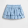 Gonna-pantaloncino in denim con volant per neonato & bebè