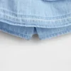 Gonna-pantaloncino in denim con volant per neonato & bebè