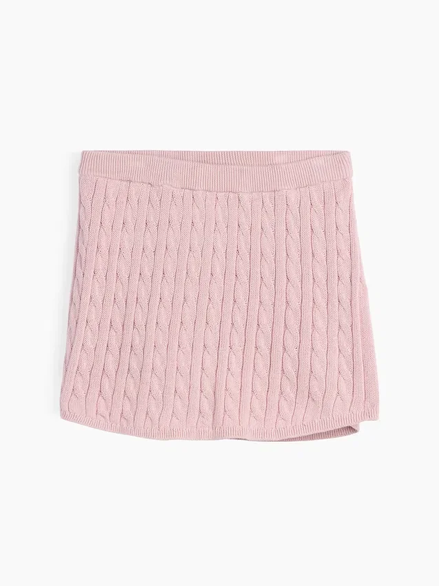Gonna-pantaloncino per bambini in maglione a trecce