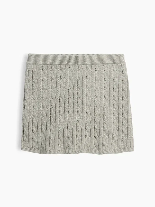 Gonna-pantaloncino per bambini in maglione a trecce