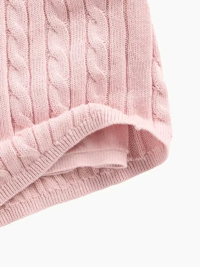Gonna-pantaloncino per bambini in maglione a trecce