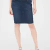 Gonna premaman in denim a pannello intero