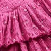 Gonnellina a balze in maglia stropicciata per bambini