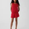 Gonnellina-pantaloncino a balze all'uncinetto per bambini