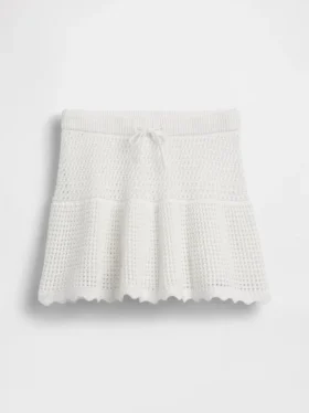 Gonnellina-pantaloncino a balze all’uncinetto per bambini