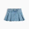 Gonnellina-pantaloncino a pieghe in denim per neonato & bebè