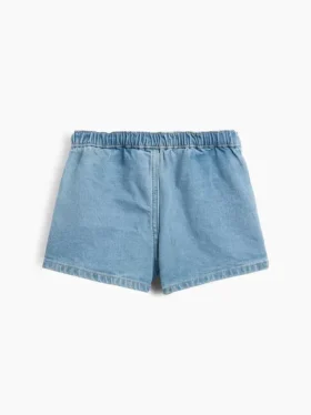 Gonnellina-pantaloncino a pieghe in denim per neonato & bebè