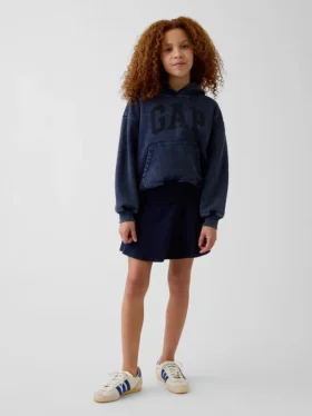 Gonnellina-pantaloncino a risvolto per bambini