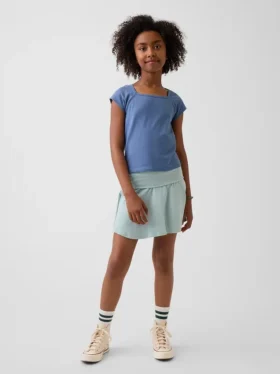 Gonnellina-pantaloncino a risvolto per bambini