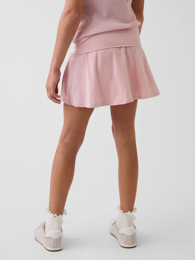 Gonnellina-pantaloncino a risvolto per bambini