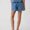Gonnellina-pantaloncino avvolgente in denim per bambini