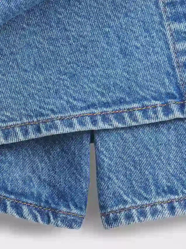 Gonnellina-pantaloncino avvolgente in denim per bambini