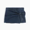 Gonnellina-pantaloncino in denim con fiocco per neonato & bebè