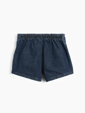 Gonnellina-pantaloncino in denim con fiocco per neonato & bebè